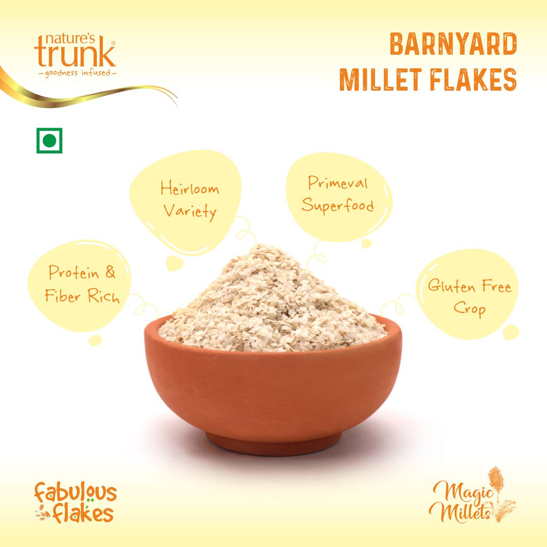 Nature’s Trunk barnyard millet flakes 450g – healthy gluten-free cereal, buy barnyard millet flakes online