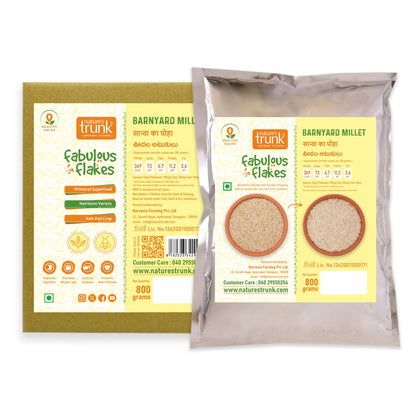 Nature’s Trunk Barnyard Millet Flakes 800g – gluten-free cereal, buy barnyard millet flakes online for breakfast