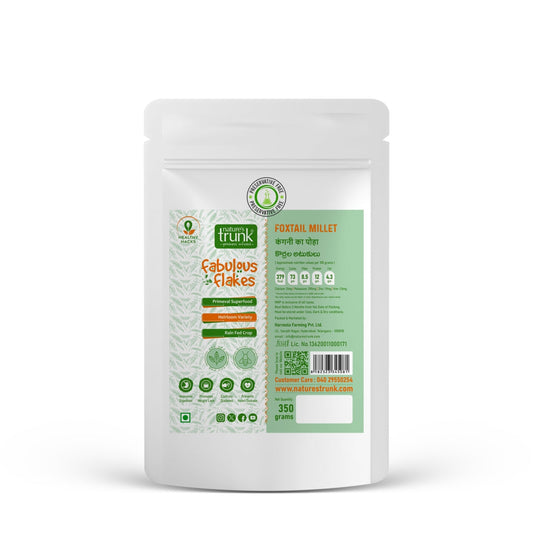 Nature’s Trunk Foxtail Millet Flakes 350g – gluten-free foxtail millet flakes cereal for healthy breakfast