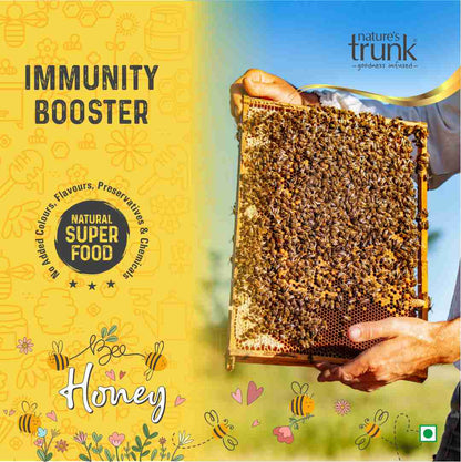 Nature’s Trunk pure bee honey jar – buy natural honey online for daily health, rich taste and premium quality