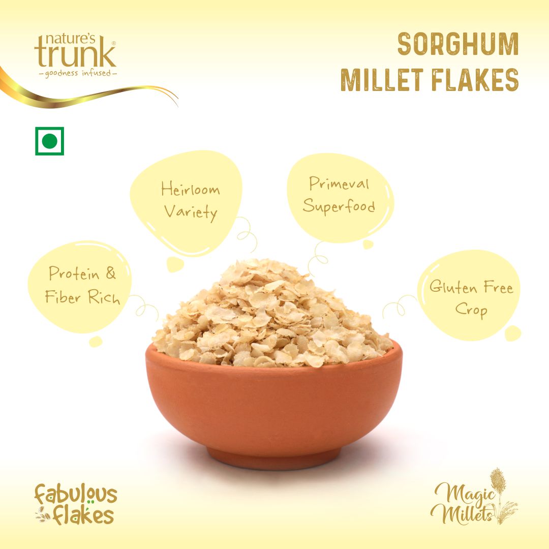 Nature’s Trunk Sorghum Millet Flakes 350g pack front healthy whole grain breakfast – sorghum millet flakes