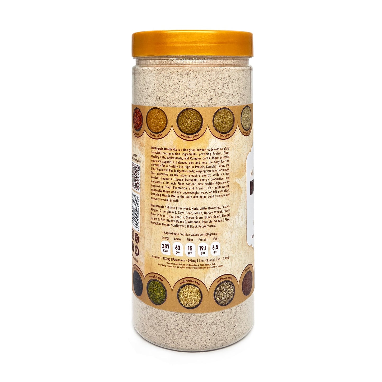 Multi grain healthy flours health mix with grains and seeds — nutrient-rich multi grain flours perfect for healthy cooking, breads, and energizing meals.