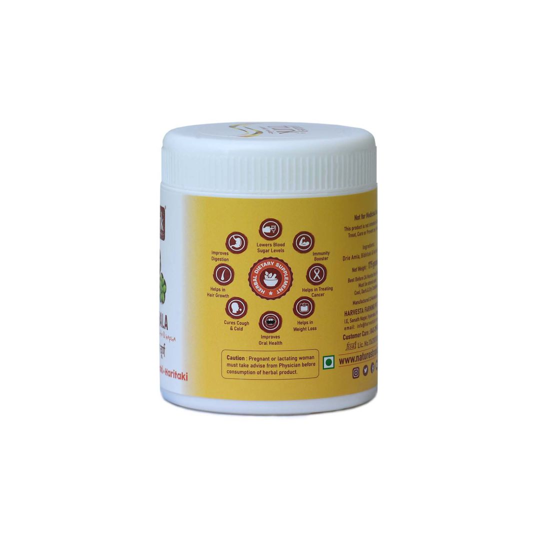 Pure riphala Powder texture shown — finely ground riphala churn supporting digestion, detoxification, and overall internal wellness.