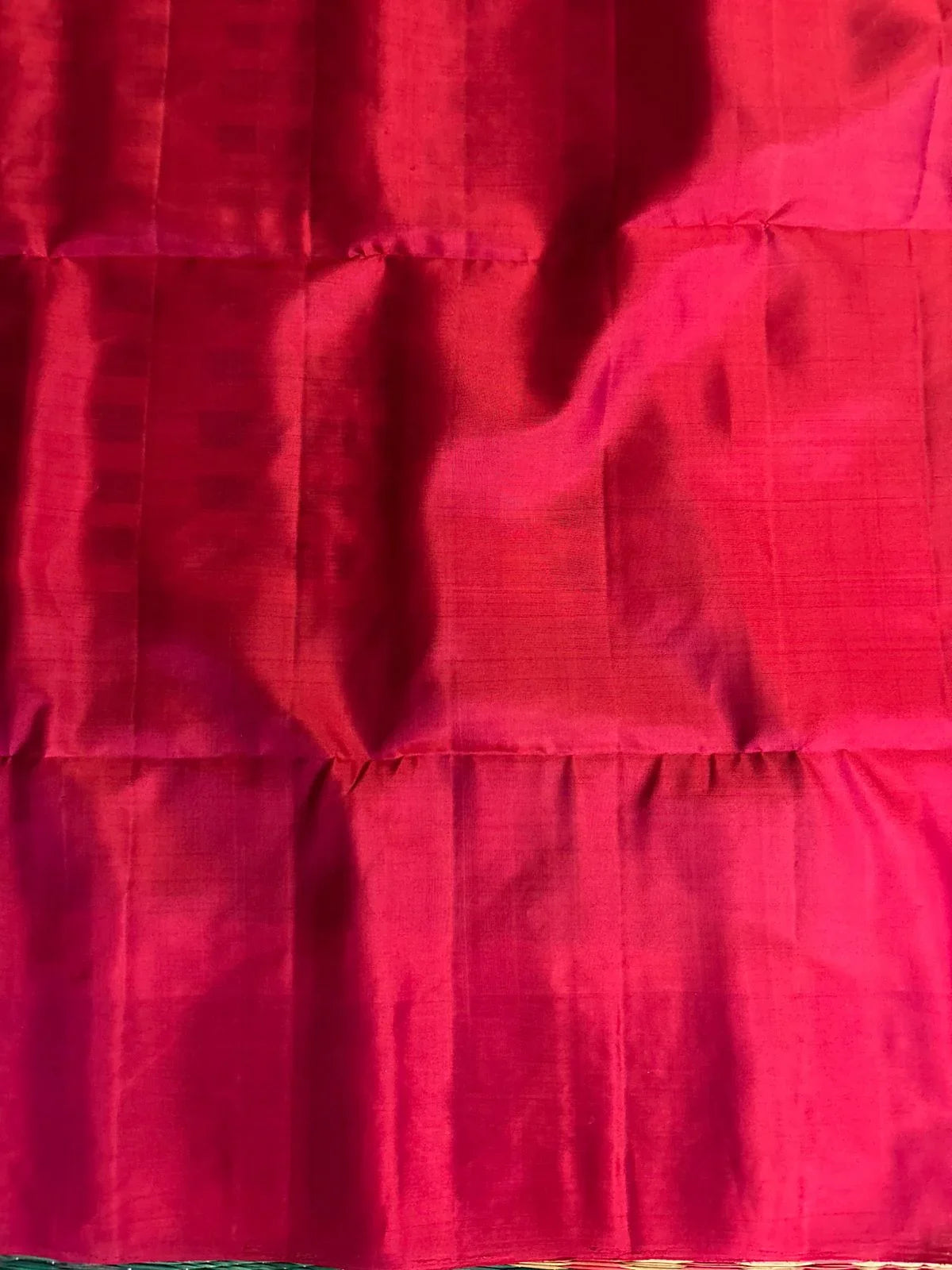PURE SOFT SILK SAREE BODY GREEN BORDER RED SARI - pochampallysarees.com