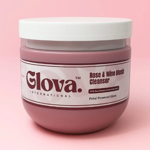 100% Natural Rose & Wine Blush Cleanser | Wine-Infused Gentle Blush Facial Cleanser for Radiant and Refreshing Skin