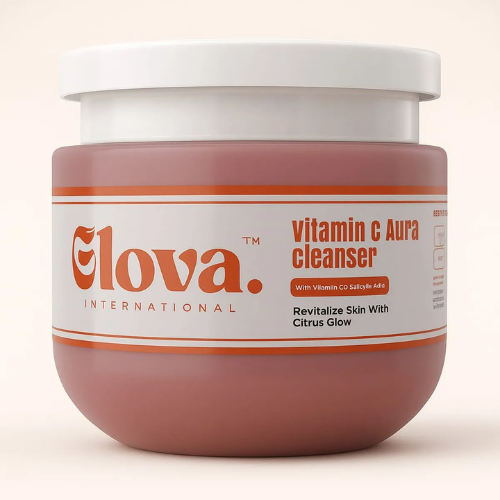 100% Natural Vitamin C Aura Cleanser | Aura Brightening & Revitalizing Citrus Glow Face Cleanser for Radiant, Smooth, and Healthy Skin