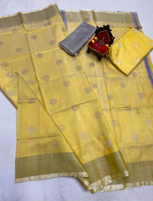 UPPADA PATTU SILVER BORDER SAREE - pochampallysarees.com