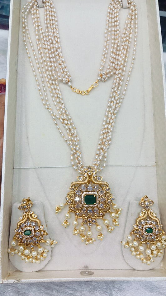 rice pearl mala green stone just 1099