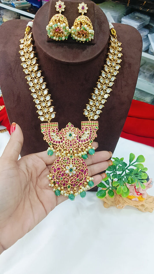 kundan designer haram short just 4800