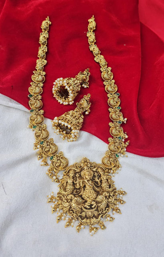 Krishna long Haram  designer set JUST 3500