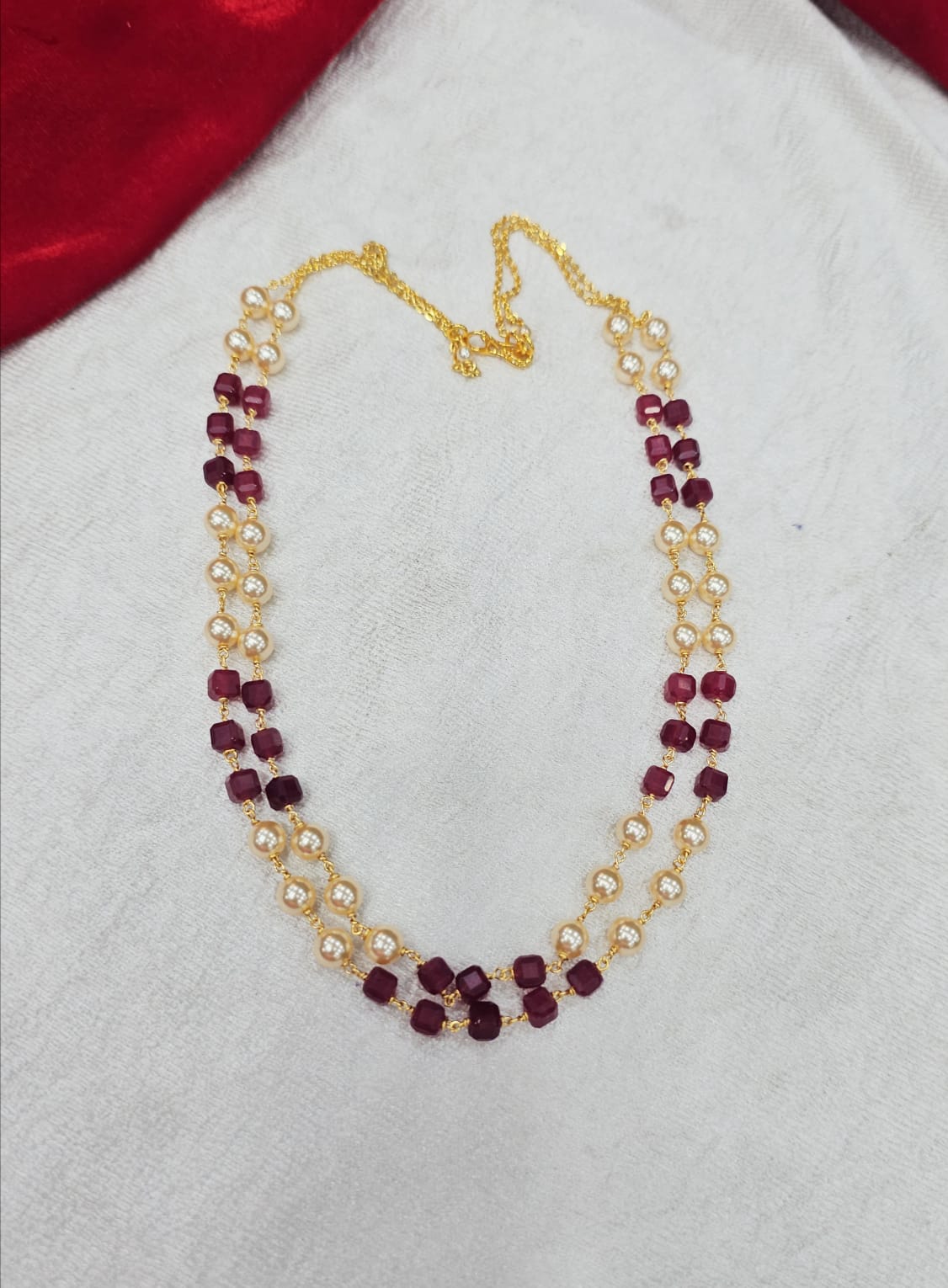Handmade Swarovski and one beads mala JUST 750