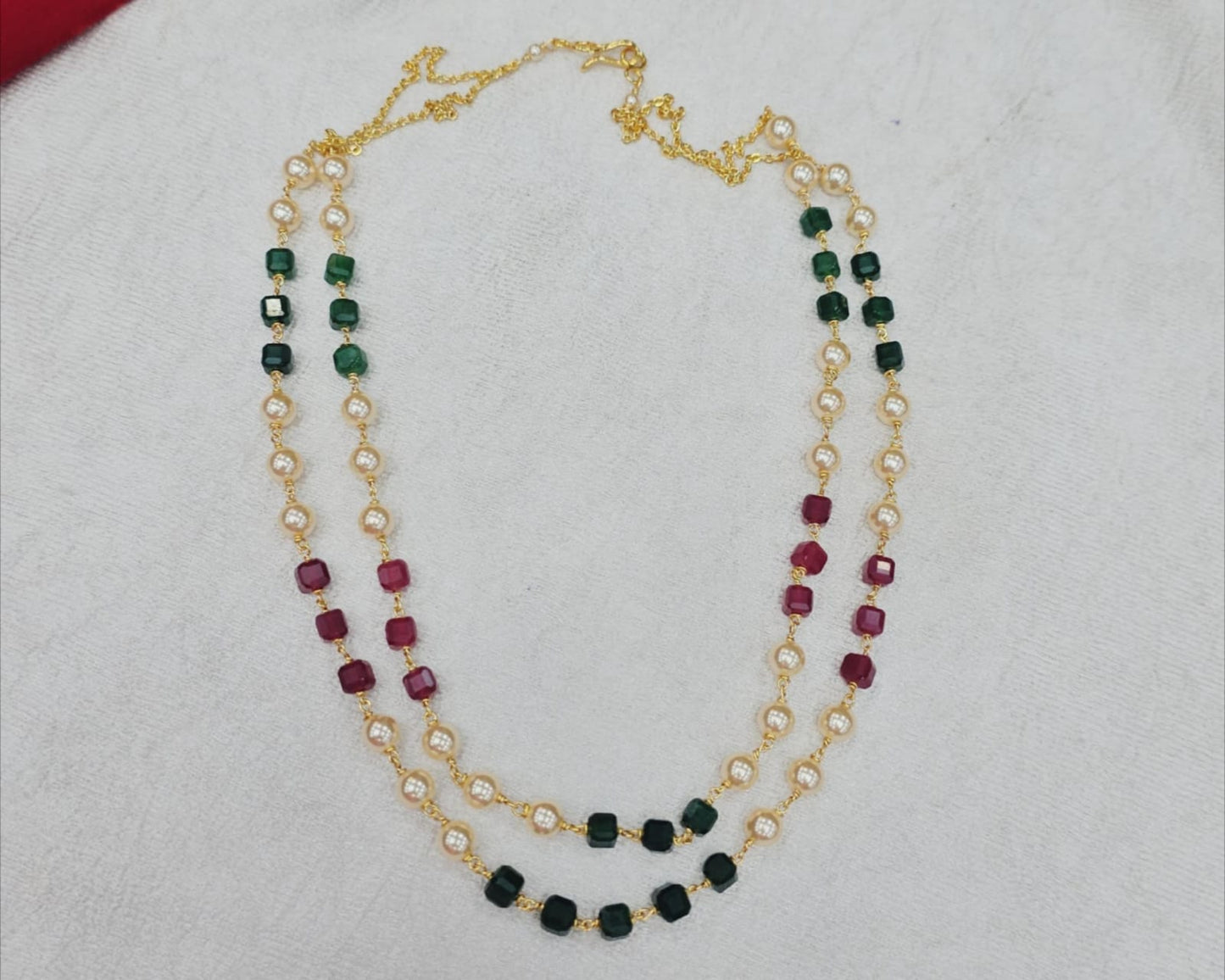 Handmade Swarovski and one beads mala JUST 750