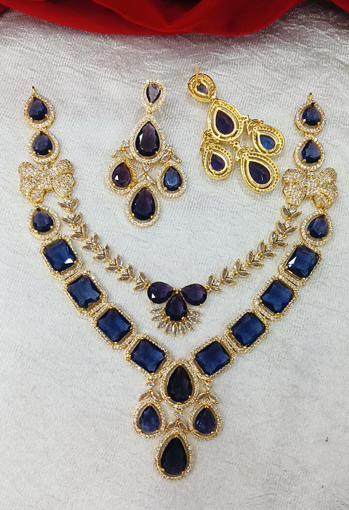 designer neckset with blue stone just 1799