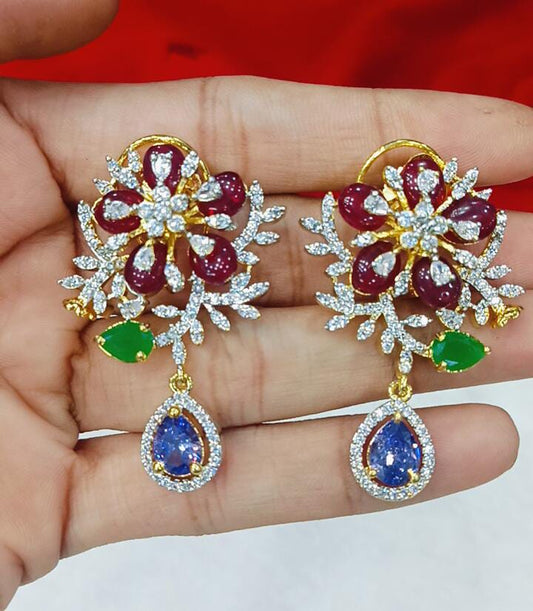 GJ attractive studs with green pagadam just 799