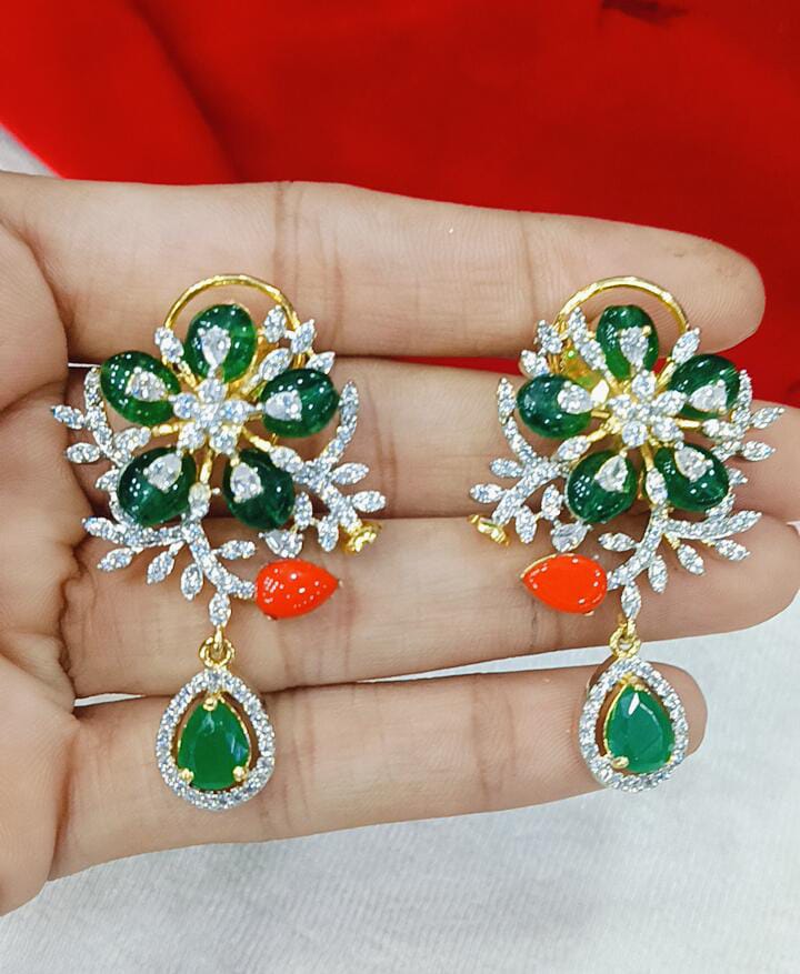 GJ stylish attractive studs with red pagadam just 799