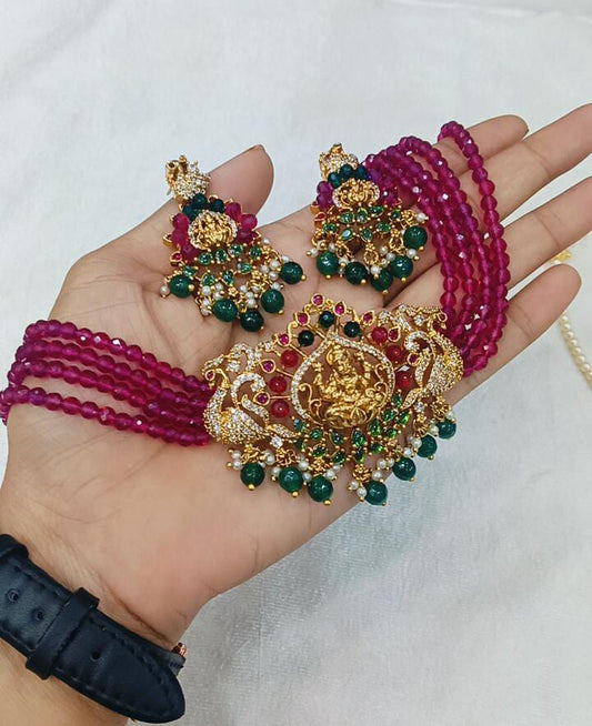 beautiful ruby beads choker just 1599