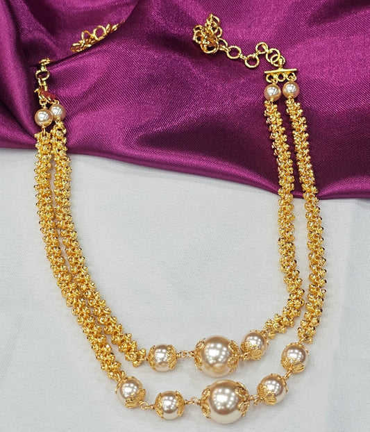 Handmade 2 layer chain with Swarovski micropolish just 1050