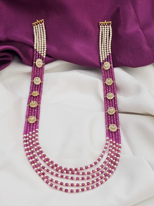 Real czs and Swarovski Mala with pink hand made 2499