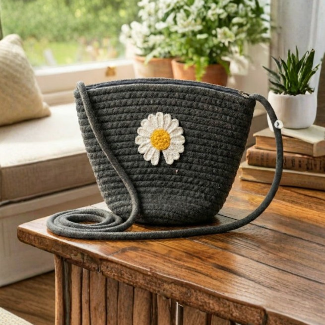 Charcoal Daisy Sling