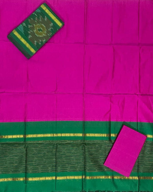 IKKAT POLY COTTON DRESS MATERIAL - pochampallysarees.com