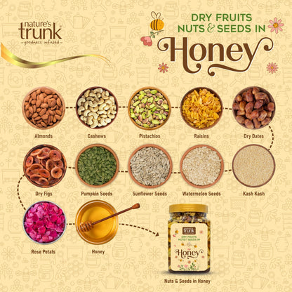 Nature’s Trunk honey with dry fruits, nuts and seeds ingredients – buy honey with nuts for healthy daily nutrition