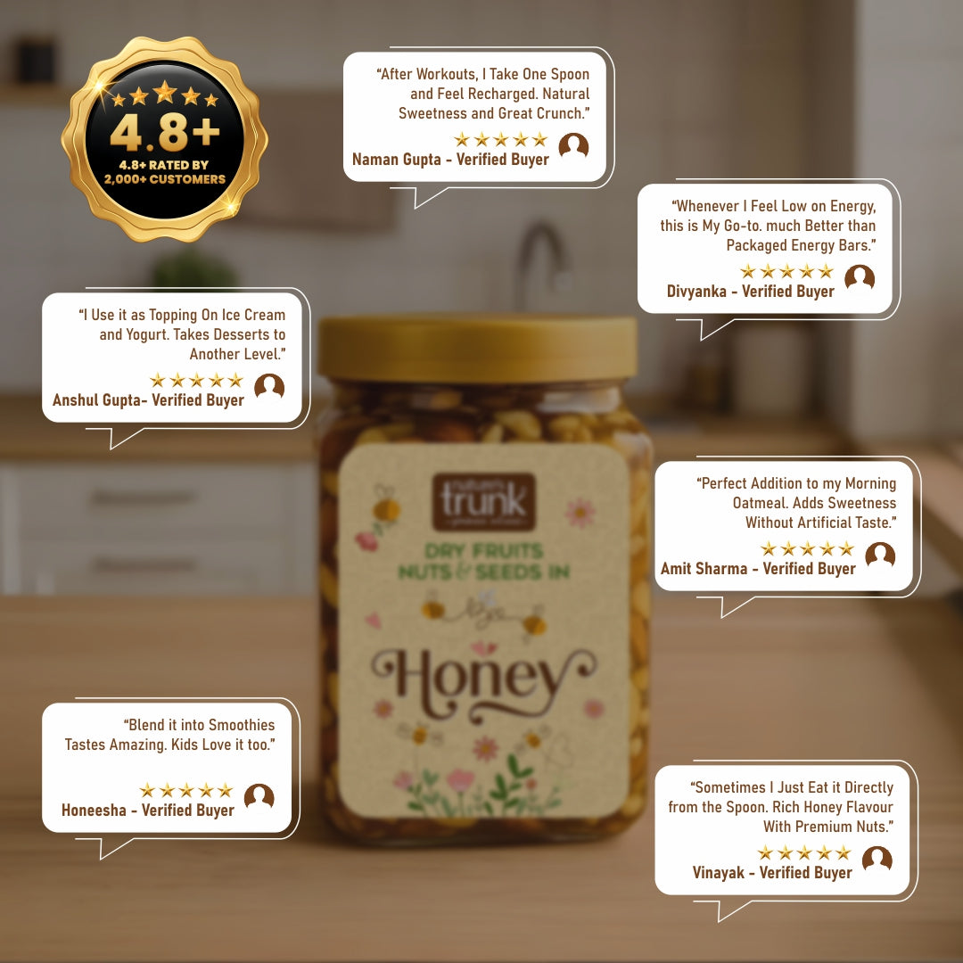 Dry Fruits, Nuts & Seeds in Honey