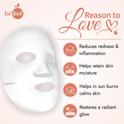 In'Lief Sheet Mask Pack of 2 - 25ml | Niacinamide | Salicylic Acid | Rich in Peptides & Collagen
