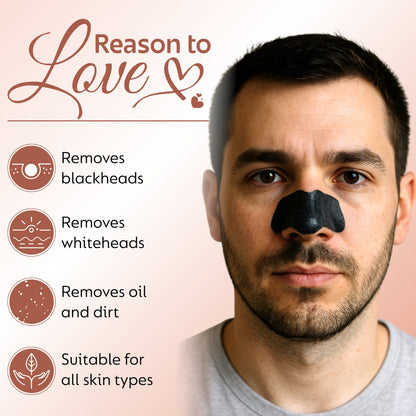 Deep Cleansing Nose Strips | Bamboo Charcoal | Blackhead & Whitehead Remover with Aloe Vera (Pack of 8)
