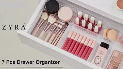 7Pcs Acrylic Drawer Storage Organiser