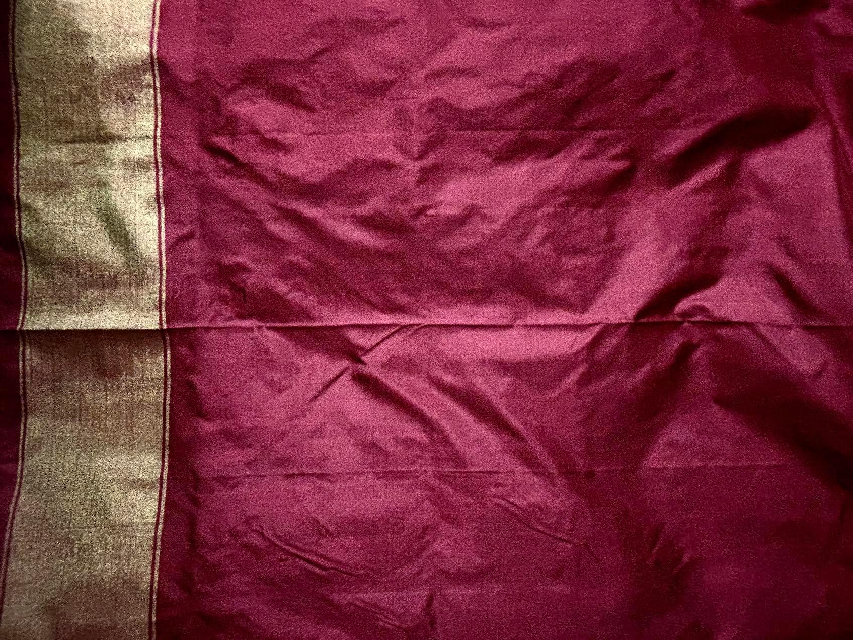 TRADITIONAL POCHAMPALLY IKKAT SILK DESIGNER PATOLA MAROON SARI - pochampallysarees.com